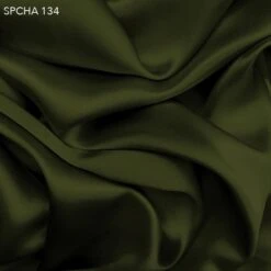 Silk Charmeuse - Pesto Green