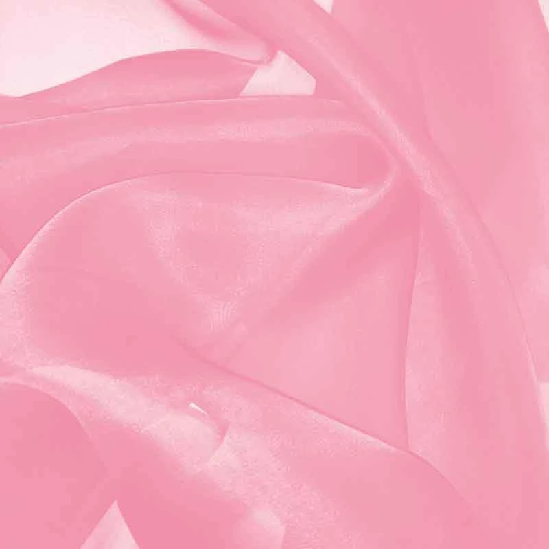 Silk Organza - Flamingo Pink 3 Silk Organza - Flamingo Pink