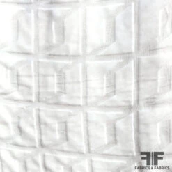 Geometric Art Deco Burnout Velvet - Light Ivory 7 Geometric Art Deco Burnout Velvet - Light Ivory -Fabrics And Fabrics Store VC1028