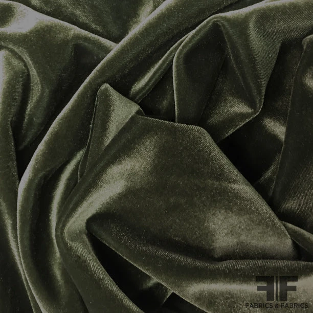 Silk And Rayon Velvet - Slate Grey 3 Silk And Rayon Velvet - Slate Grey