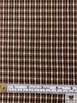 Classic Houndstooth Plaid Wool Tweed - Brown/Black/White 13 Classic Houndstooth Plaid Wool Tweed - Brown/Black/White -Fabrics And Fabrics Store WS5807 5