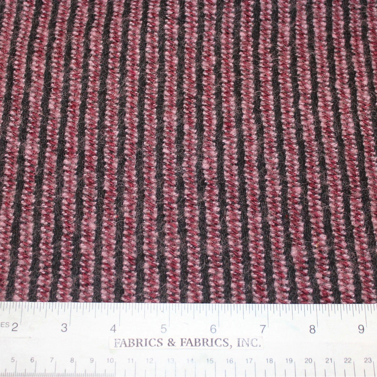 Italian Striped Wool Tweed - Purple/Black 5 Italian Striped Wool Tweed - Purple/Black - Image 3