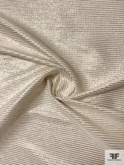 Metallic Stripe Brocade - Cream/Silver -Fabrics And Fabrics Store bmb1060 2