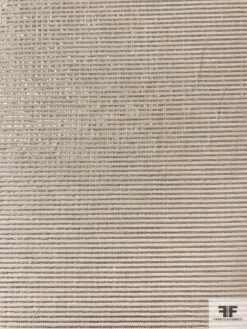 Metallic Stripe Brocade - Cream/Silver -Fabrics And Fabrics Store bmb1060 4
