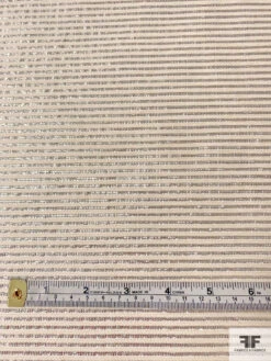 Metallic Stripe Brocade - Cream/Silver -Fabrics And Fabrics Store bmb1060 5