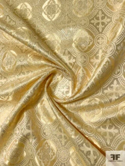 Metallic Ecclesiastical Brocade - Yellow-Gold -Fabrics And Fabrics Store bmb1064 2