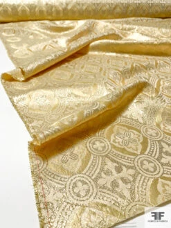 Metallic Ecclesiastical Brocade - Yellow-Gold -Fabrics And Fabrics Store bmb1064 7