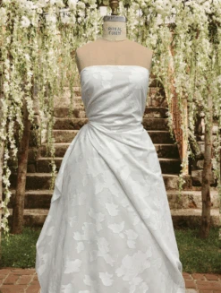 Famous NYC Designer Floral Fil Coupé Cotton Voile - Diamond White