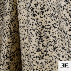 Italian Gandini Speckled Printed Wool Coating - Cream/Black -Fabrics And Fabrics Store c79e778fe5ddc6f7d2ad56c85c58d503