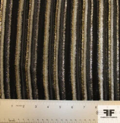 French Metallic Striped Burnout Panne Velvet - Metallic/Dark Grey -Fabrics And Fabrics Store dffd0314ccdcc32a55eb2b12140bd811