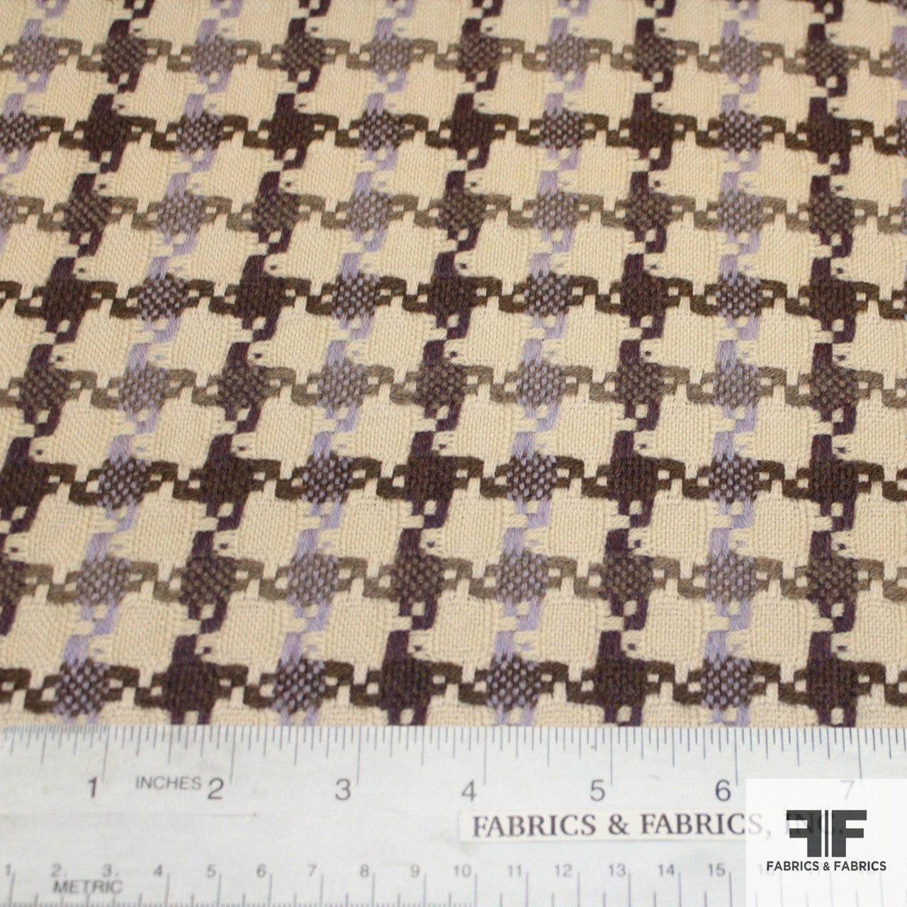 Wool Houndstooth - Brown/Purple 4 Wool Houndstooth - Brown/Purple - Image 2