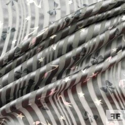 Heel/Bow Burnout Chiffon - Grey -Fabrics And Fabrics Store f89a093caa5a1b84967df5a98f2c761d