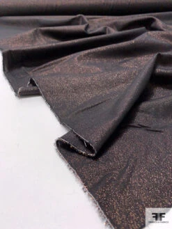 Metallic Lamé - Black & Bronze